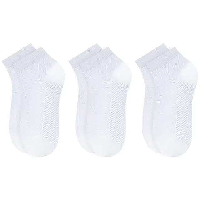 二三二三 薄款透气吸湿吸汗休闲百搭防臭无骨镂空网眼短袜 男款 组合装