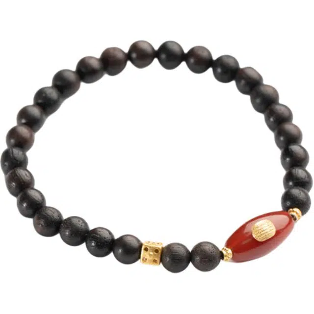 仙源 五条纹 转运上岸 新中式文玩盘玩 平安福 木作 手串 男女同款情侣款 降真香