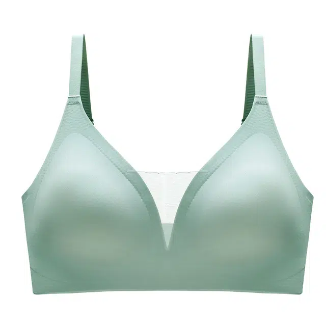 浪莎 无钢圈聚拢收副乳防下垂一片式无痕薄款网纱美背文胸 女款