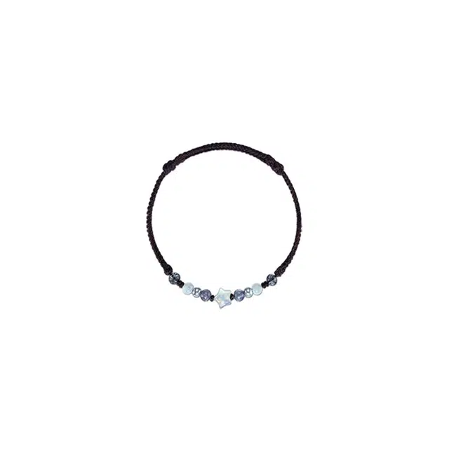 大唐国鼎 星星  新中式甜美精致高级感 小众设计梦幻转运珠串珠抽拉可调节 通勤日常简约百搭 织物 手链 女款