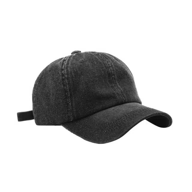 木林森 日系纯色牛仔户外防晒遮阳素颜出街大头围显脸小休闲 棉 鸭舌帽 男女同款情侣款