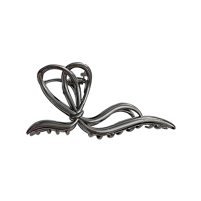 如花梦 小众设计冷淡风蝴蝶金属质感大号鲨鱼夹 高级感百搭简约发夹发饰 女款