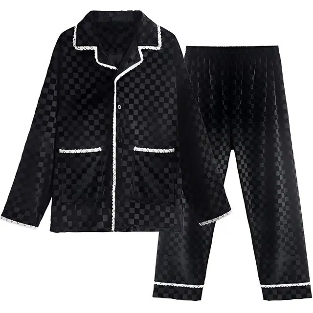 橡柠派 男士休闲长袖睡衣简约春秋款家居服高级感纯色可外穿套装