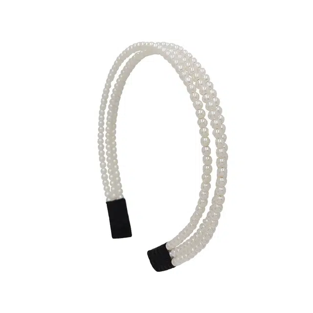 如花梦 法式宽边珍珠浪漫发饰 日常小众设计发圈头饰 洗脸化妆用发箍 女款