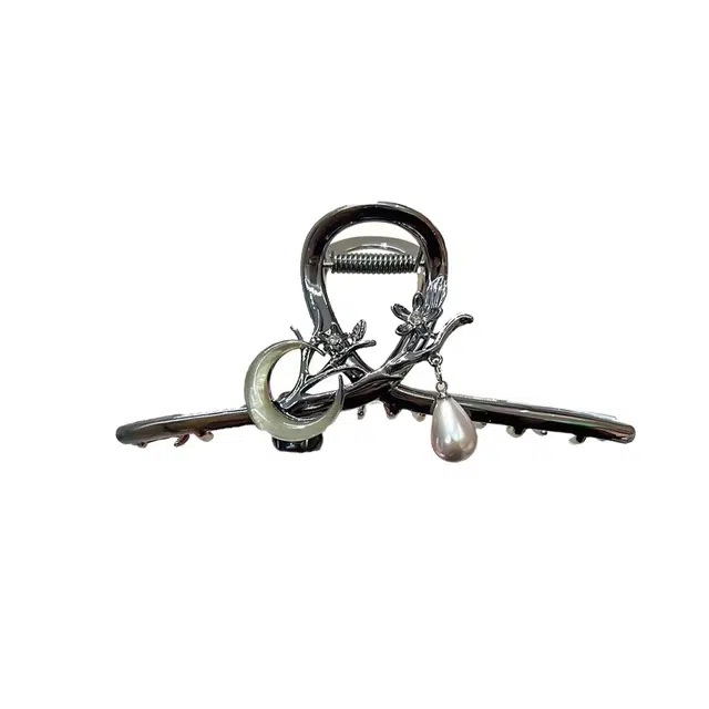 如花梦 新中式清冷气高级感后脑勺发饰鲨鱼夹质 古风发夹头饰 女款