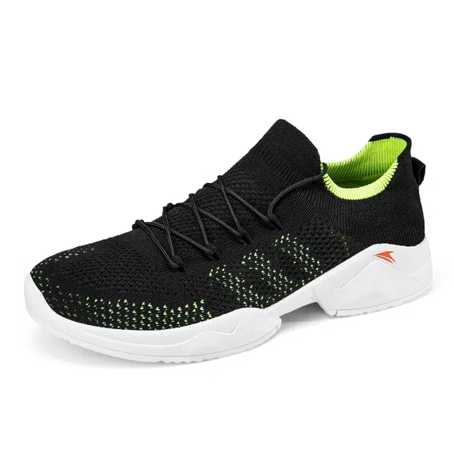 金莱克 时尚运动 透气吸汗 轻便耐穿 回弹性强减震防滑耐磨 低帮跑步鞋 男女同款 黑绿色