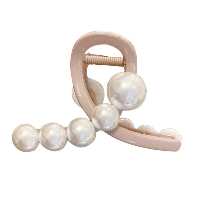 如花梦 时尚网红小众发饰高级感头饰气质鲨鱼夹 塑料仿珍珠 发夹 女款 多色可选