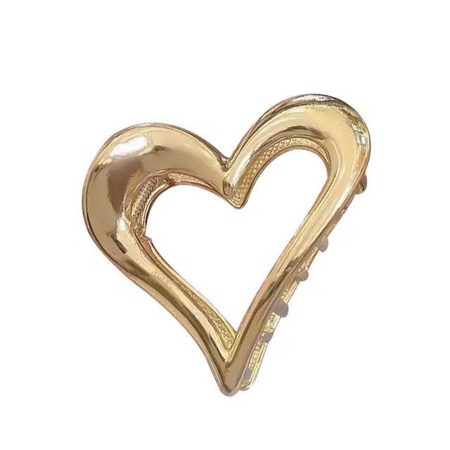 如花梦 镂空金属爱心发饰高级感抓夹后脑勺盘发 轻奢小众甜酷 日常百搭发夹 女款 多色可选