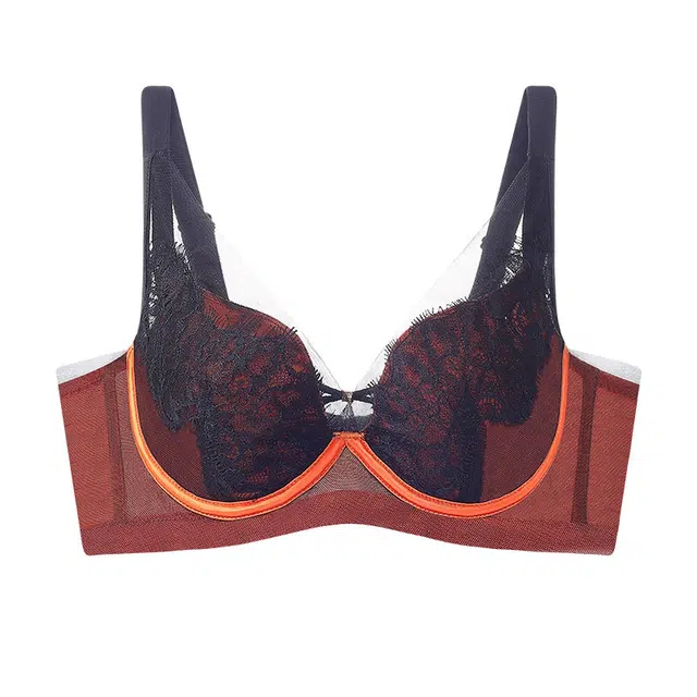 雅鹿 大胸显小薄款调整型收副乳防下垂性感蕾丝文胸 女款