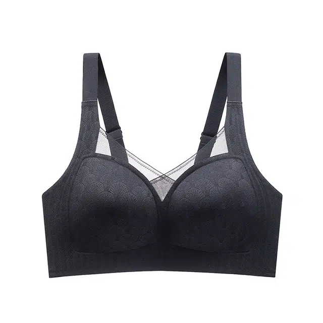 莫代尔 纯色聚拢无钢圈固定杯文胸 女款