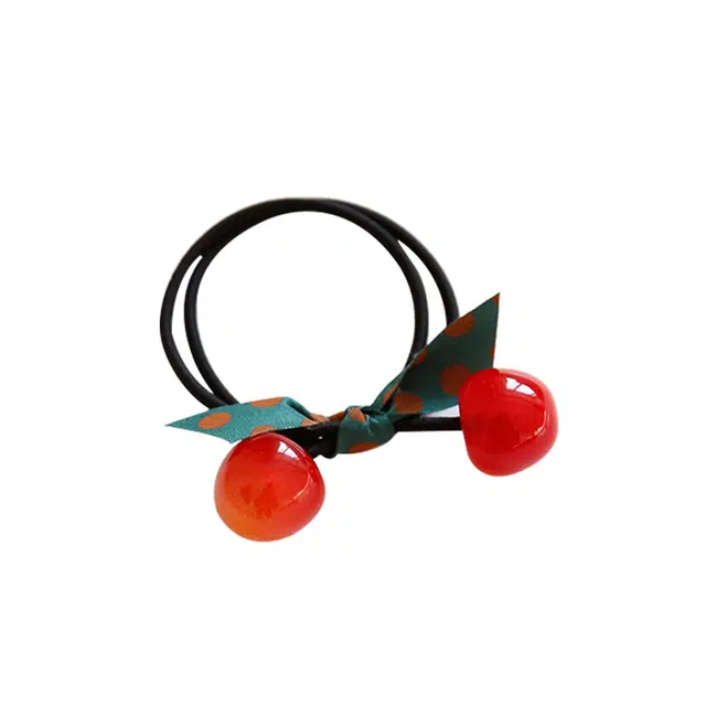 如花梦 韩国简约小清新樱桃可爱少女 甜美风头饰 扎头发头绳 发圈 女款