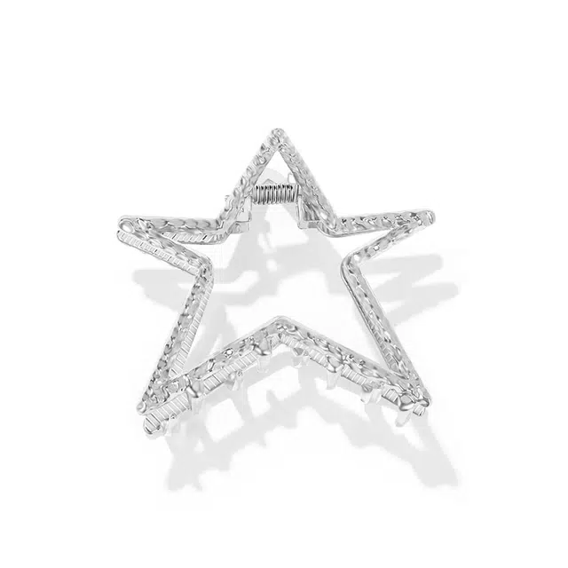 如花梦 在逃公主简约五角星抓夹高级感轻奢风小众 合金质感 日常后脑勺盘发发夹 女款