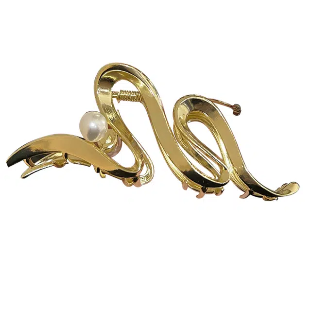 如花梦 高级金属质感冷淡风小众设计后脑勺鲨鱼夹 发夹 女款 多色可选