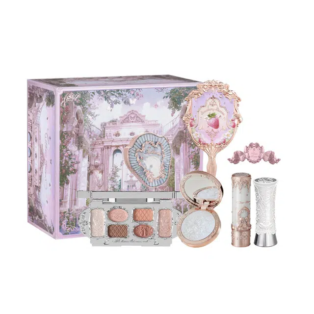 花知晓 心选礼盒唇釉口红眼影腮红高光彩妆套组