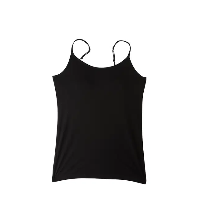 黄小姐 背心免穿文胸一体式薄款带胸垫吊带 女款