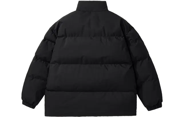 物质公式 美式学院风指南针徽章印花宽松立领保暖加绒加厚抗寒暗黑面包棉服外套 男女同款