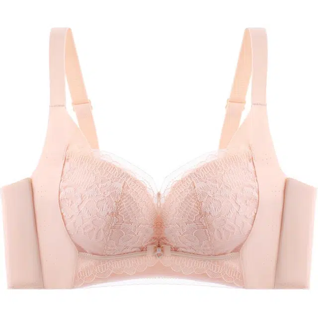 浪莎 纯色蕾丝简约舒适聚拢文胸 女款