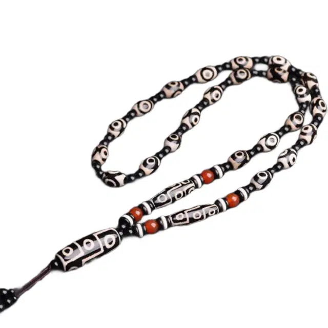 静汝玉 九眼天珠散珠 玛瑙 玉石吊坠 男女同款情侣款