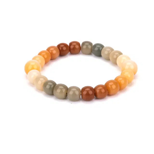 聆听花开 新中式新国风渐变白文玩复古文艺温柔 彩色多宝学生佛珠盘玩 白玉菩提 手串 男女同款情侣款