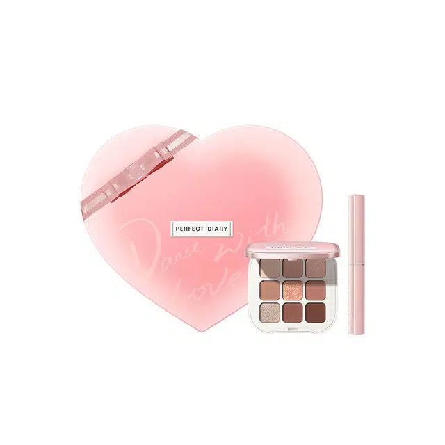 完美日记 心形爱心口红眼影礼盒 彩妆套装 易上色丝绒自然雾面保湿