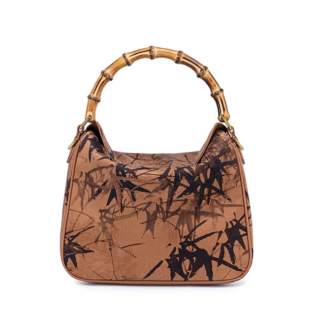 良锦记 非遗香云纱手提包优雅气质提花竹节包气质重锻桑蚕丝单肩斜挎包 女款 多色