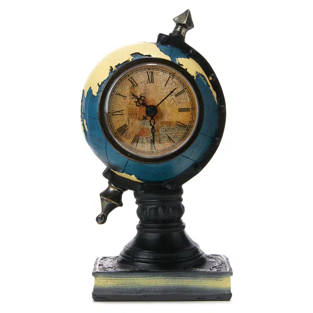 钵提 北欧风格复古摆件 桌面书房卧室客厅摆设 办公室装饰品 全球旋转地球模型  潮流衍生品