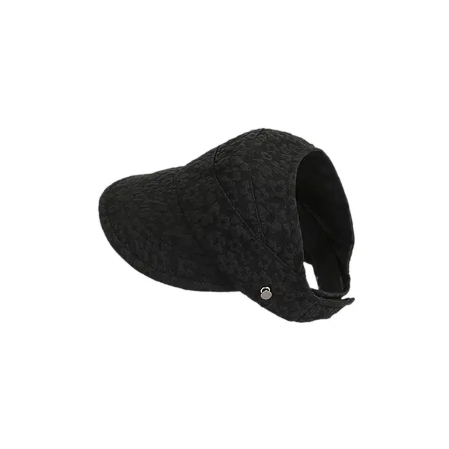 木林森 韩版夏季立体提花花朵国风太阳帽显脸小遮阳帽遮脸空顶帽可挂口罩户外休闲遮阳 腈纶 防晒帽 女款