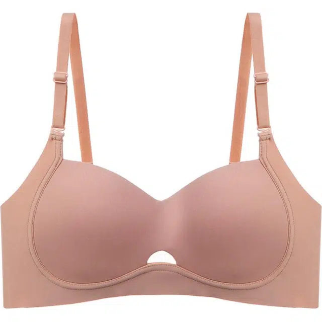 莫代尔 纯色无痕聚拢上托无钢圈文胸 女款