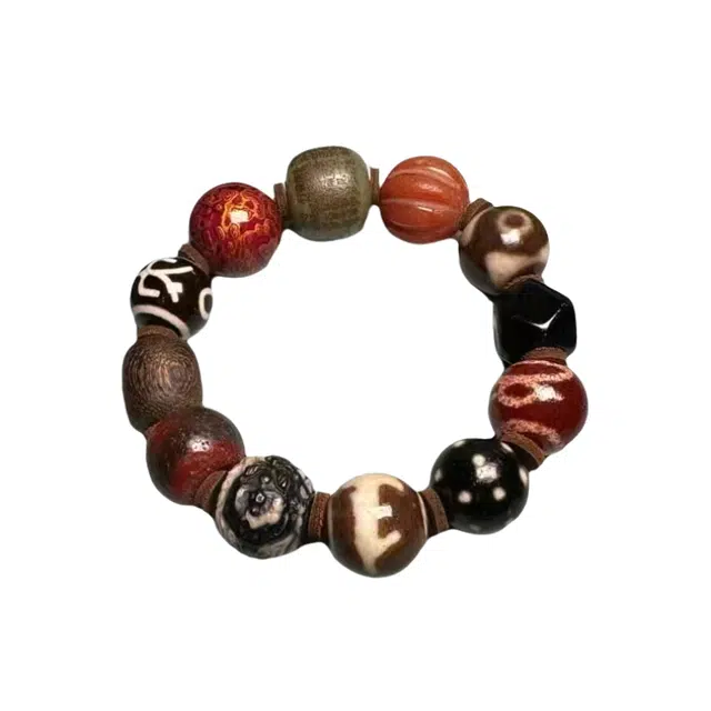 玉临门 新中式多宝搭配美学设计 招财转运手饰 玛瑙 手串 男女同款情侣款