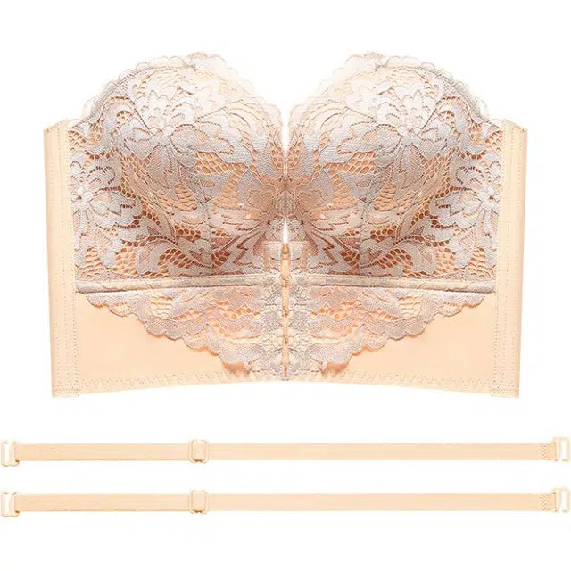 浪莎 薄款花卉图案简约舒适文胸 女款 肤色