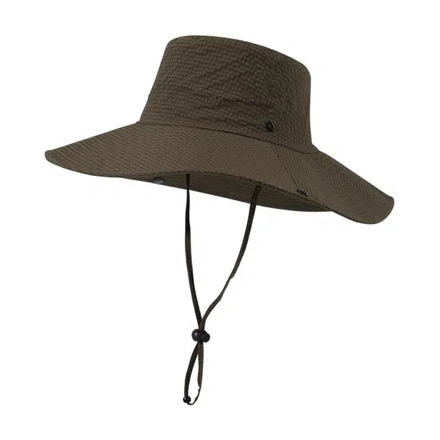 浪莎 户外出行钓鱼登山海边下地干活 夏季遮阳防紫外线大帽檐遮脸太阳帽透气速干西部牛仔帽 涤纶 防晒帽 男女同款情侣款