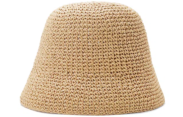 优幽兰 夏季出游精致简约显脸小洋气百搭透气海边防紫外线少女编织小清新 聚酯纤维 防晒帽 女款