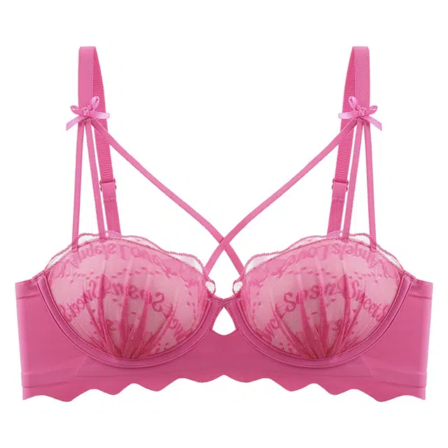 二三二三 蕾丝小胸聚拢半杯显大防下垂收副乳文胸 女款