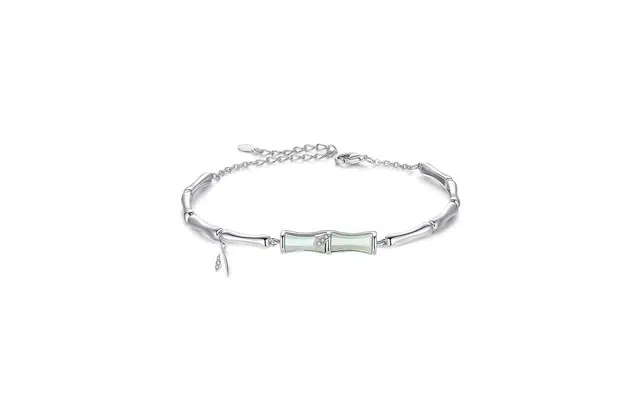 尚银福 竹够浪漫 国潮民族风招财纳福轻奢高级 新中式国风温柔优雅简约气质创意立体竹节 合金 手链 女款