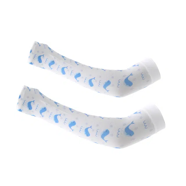 南极人 冰袖薄款宝宝防紫外线套袖可爱亲肤透气袖套 锦纶 防晒袖 儿童款