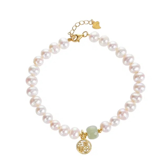 福牌 时尚感轻奢小众高级设计款 显白温柔 淡水珍珠 手串 女款