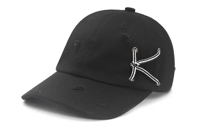 肯默 潮酷抽绳 做旧破洞 亲肤软顶 个性街头 棉 鸭舌帽 男女同款情侣款