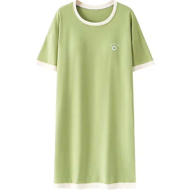 浪莎 纯棉带胸垫短袖睡裙 女款