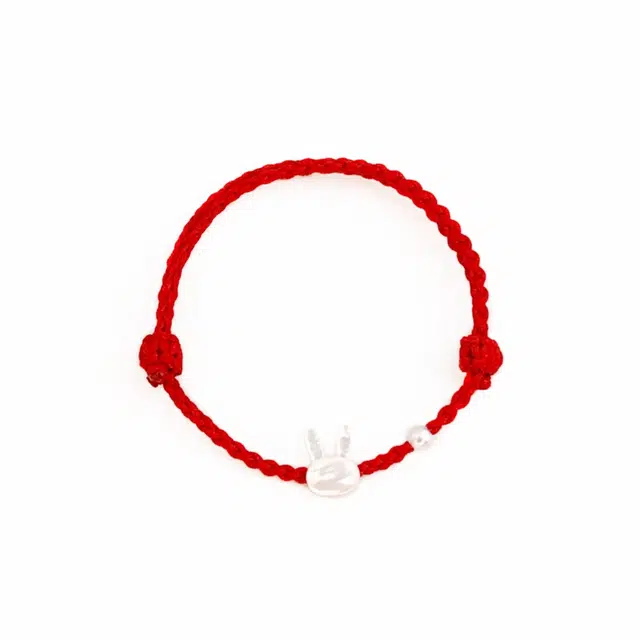 心草 幸运兔 小众设计高级新中式转运珠编织 贝壳 手链 女款 在逃公主少女心红绳