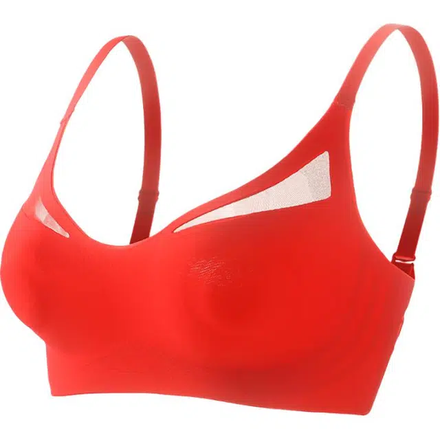 莫代尔 无痕聚拢美背收副乳透气防下垂无钢圈文胸 女款