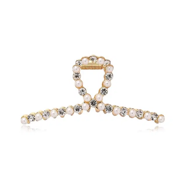 水中玉 抓夹高端后脑勺盘发鲨鱼夹大号发量多头饰 发夹 女款