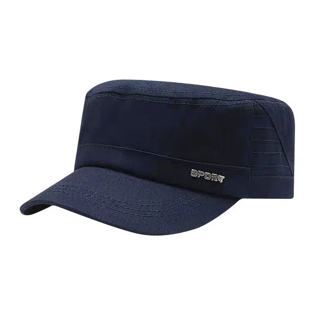 浪莎 夏季藏蓝色百搭休闲方顶长帽檐遮阳防晒 棉 棒球帽鸭舌帽 男女同款情侣款