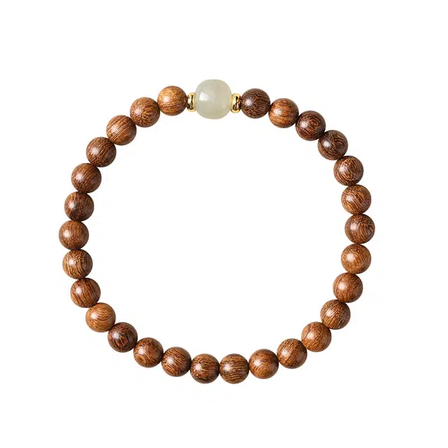 岁月静好 念珠佛珠盘玩油润森系国潮民族风时尚小众 木作 手串 男女同款情侣款 金丝檀木