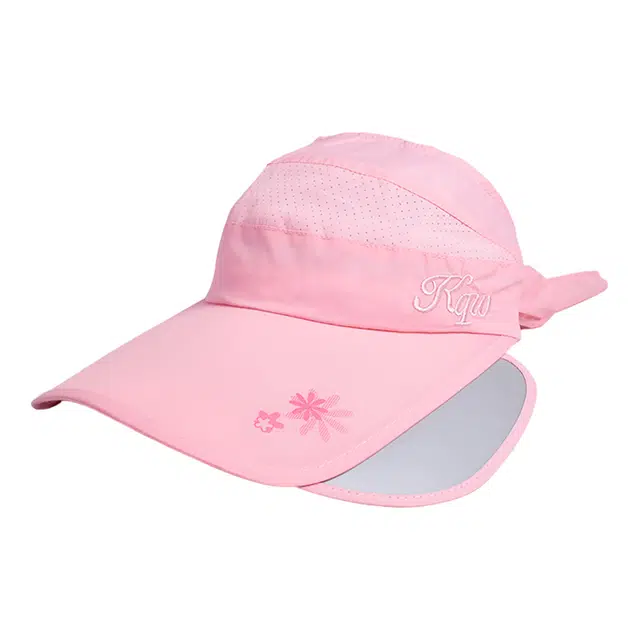 浪莎 夏季粉色百搭可伸缩遮阳防晒空顶大沿帽 聚酯纤维 户外棒球帽鸭舌帽 男女同款情侣款