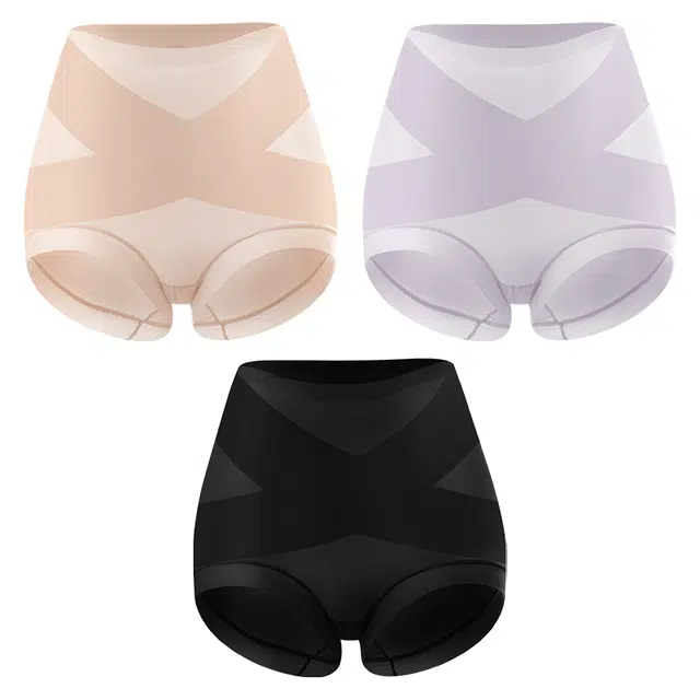 二三二三 高腰塑身抗菌透气无痕交叉收腹提臀内裤 女款 组合装