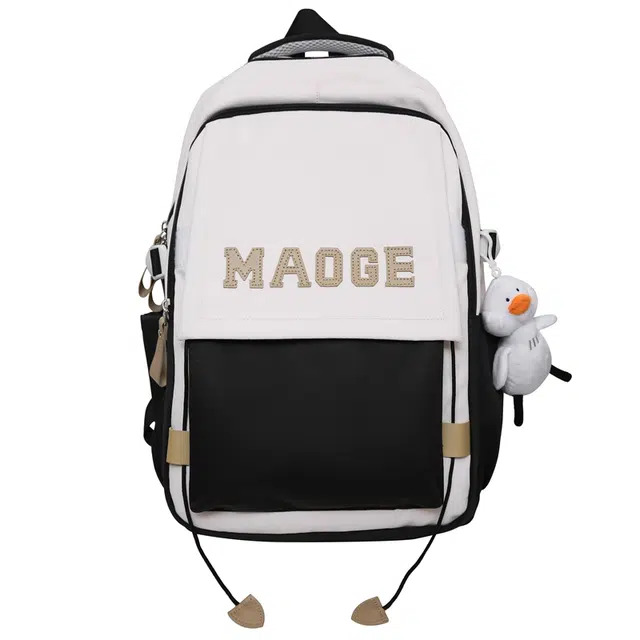 尊梵 韩版拉链小清新翻盖拼色 尼龙 双肩包 女款 多色