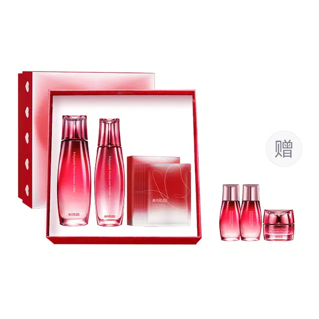 丸美 多肽蛋白心心礼盒提拉紧致肌肤 抗皱 水乳 淡化细纹 保湿肌肤 呵护眼周肌肤 紧致眼周细纹 淡纹紧致