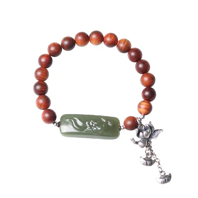 吉千年 文玩佛珠单圈 崖柏 木作手串 男女同款情侣款 崖柏