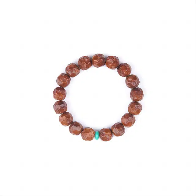 梵澜 小众设计感棱角分明文玩手把件 无相佛珠单圈念珠手饰 紫金鼠 菩提类手串 男女同款情侣款