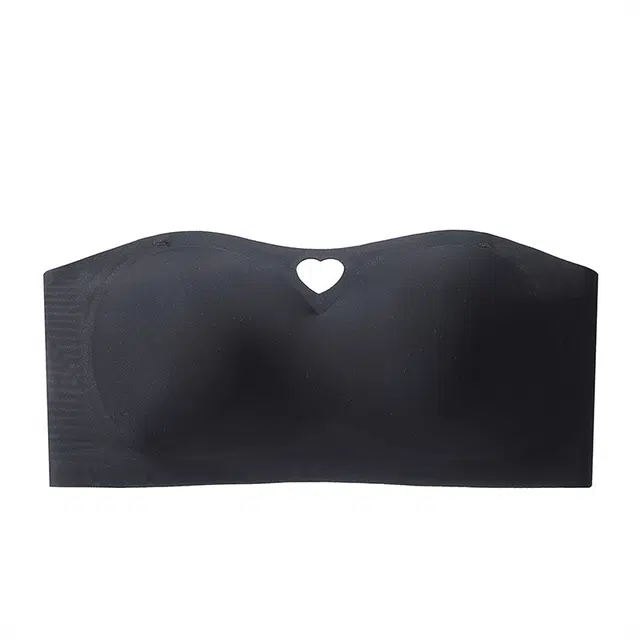 莫代尔 纯色隐形无痕无肩带无钢圈聚拢文胸 女款